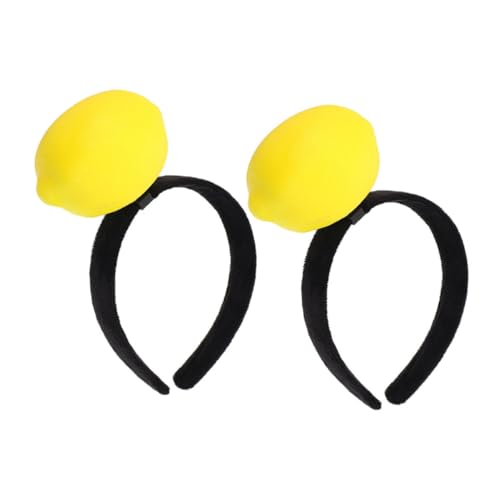 FIXOSHEE 2 Stück Lustige Plüsch Zitronen Haarreifen Weiches Kostüm Accessoire für Partys Geburtstage Hochzeiten Vielseitig Einsetzbar Bequemes Auffälliges Kopfschmuck Headband von FIXOSHEE