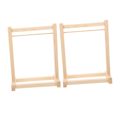 FIXOSHEE 2 Stück Miniatur Holz Kleiderständer Puppenhaus Kleidung Aufbewahrung Vielseitiger Hölzerner Kleiderbügel für Puppenkleidung Einfache Montage Passend für Verschiedene Puppengrößen von FIXOSHEE