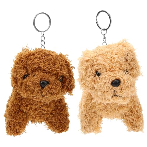 FIXOSHEE 2 Stück Plüsch Hundeanhänger Weiche Kuschelwelpen Braun Kindgerechtes Stofftier zum Aufhängen an Rucksack oder Schlüsselbund Dekoratives Geschenk für Jungen und Mädchen FIXOSHEE 2 Stück Plüsch Hundeanhänger Weiche Kuschelwelpen Braun Kindgerechtes Stofftier zum Aufhängen an Rucksack oder Schlüsselbund Dekoratives Geschenk für Jungen und Mädchen von FIXOSHEE
