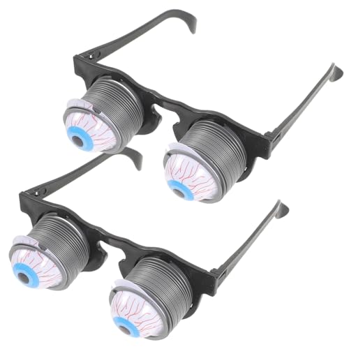 FIXOSHEE 2 Stück Scary Eyeball Brille Teiliges mit beweglichen Augen für Party Cosplay gruselige Wackelaugen Requisiten für Erwachsene von FIXOSHEE