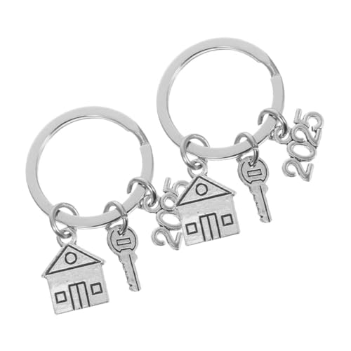 FIXOSHEE 2 Stück Schlüsselanhänger Housewarming Teiliges aus Zinklegierung Langlebiger Anhänger als Erinnerung für Neue Hausbesitzer Einweihungsgeschenk für Neues Zuhause von FIXOSHEE