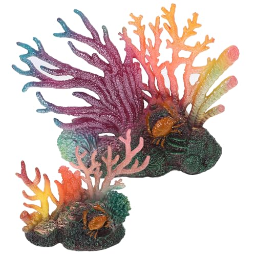 FIXOSHEE 2 Stück Teiliges Aquarium Korallenornament Realistische Kleine Deko Fischaquarium Pflanzenlandschaft Langlebig Farbecht ohne Verformung für Süß Meerwasserbecken FIXOSHEE 2 Stück Teiliges Aquarium Korallenornament Realistische Kleine Deko Fischaquarium Pflanzenlandschaft Langlebig Farbecht ohne Verformung für Süß Meerwasserbecken von FIXOSHEE