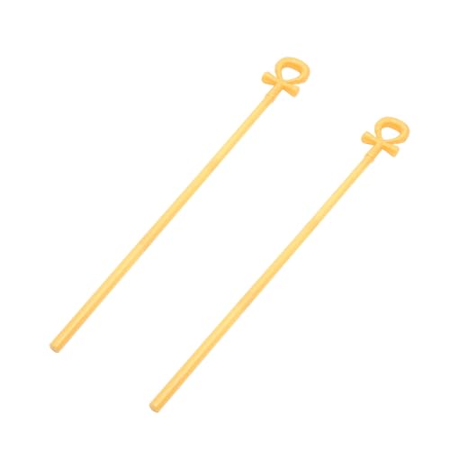 FIXOSHEE 2 Stück Teiliges Halloween mit Schlangendesign Ägyptischer Stil Gehstock Cosplay Stab für Kostümpartys Vielseitiges Staff Cane Halloween Kostüm Zubehör von FIXOSHEE