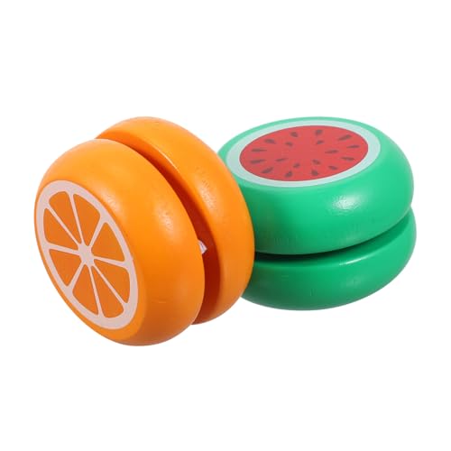 FIXOSHEE 2 Stück Teiliges Holz Yo Yo Lernspielzeug Hand Augen Koordination und Handgelenkstärke Tragbar und Langlebig für Outdoor Spielspaß von FIXOSHEE