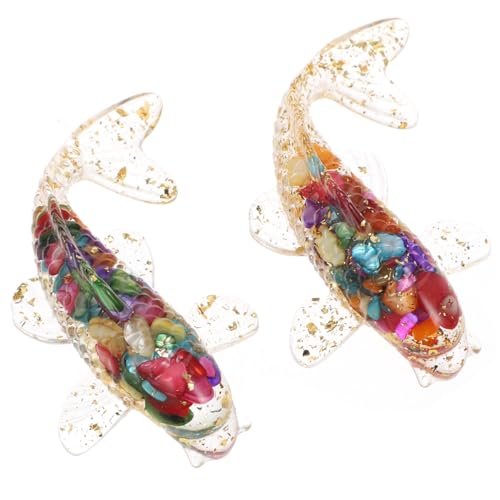 FIXOSHEE 2 Stück Teiliges Kristall Fischfigur aus Natürlichem Farbstein mit Goldfolie Kleine Dekorative Koi Skulpturen für Büro Tisch und Wohnraum Stabile Bodenfläche Langlebig Geschenk FIXOSHEE 2 Stück Teiliges Kristall Fischfigur aus Natürlichem Farbstein mit Goldfolie Kleine Dekorative Koi Skulpturen für Büro Tisch und Wohnraum Stabile Bodenfläche Langlebig Geschenk von FIXOSHEE