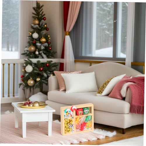 FIXOSHEE 2 Stück Teiliges Mini Candy Ornament für Puppenhaus Bunte Kleine Weihnachtsdekoration Vielseitige Leichte Miniatur Süßigkeiten für Festliche Bastel und Spielzwecke von FIXOSHEE