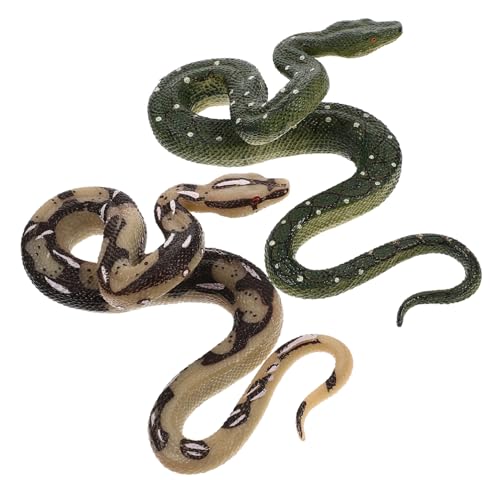 FIXOSHEE 2 Stück Teiliges Realistisches Schlangenmodell aus Kunststoff Langlebige Dekofigur mit Täuschend Natürlicher Optik als Streichspielzeug und Dekoration für Garten Balkon und Büro von FIXOSHEE