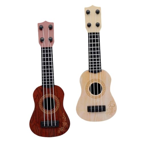 FIXOSHEE 2 Stück Ukulele Mini Gitarrenmodell aus Robustem Kunststoff Pädagogisches Musikinstrument für Kleinkinder und Junge Mädchen zu Geburtstagen und Feiertagen Sicher und von FIXOSHEE