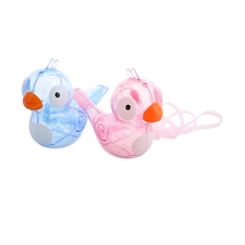 FIXOSHEE 2 Stück Wasservogelpfeifen für Transparentes Kunststoffspielzeug mit Wasserfüllung Musikalisches Lernspielzeug für Outdoor Reisen und Picknick Fördert Beobachtung und von FIXOSHEE