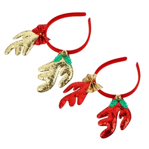 FIXOSHEE 2 Stück Weihnachtliches Rentier Geweih Haarband Damen Party Haarschmuck Glitzernd Rot Gold Kinderfest Zubehör Cosplay Geburtstagsfeier FIXOSHEE 2 Stück Weihnachtliches Rentier Geweih Haarband Damen Party Haarschmuck Glitzernd Rot Gold Kinderfest Zubehör Cosplay Geburtstagsfeier von FIXOSHEE