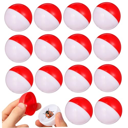 FIXOSHEE 20 Stück Leere Transparente Plastikkapseln Befüllbare Kugeln für Glückskapselautomaten DIY Bastelbedarf Sichere Verschlussmechanik für Partygeschenke und Interaktive Spiele von FIXOSHEE