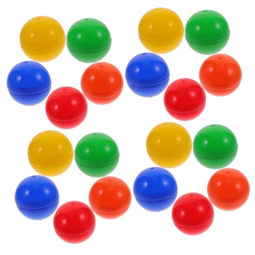 FIXOSHEE 20 Stück Teiliges Bunte Kunststoff Spielbälle zum Öffnen Leichte Glatte Tombola und Party Lotteriekugeln Nummerierbar Vielseitig für Spiele und Dekorationen von FIXOSHEE