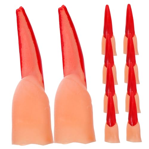 FIXOSHEE 20 Stück Teiliges Halloween Fake Nails mit Roten Hexen und Zombie Fingernägeln Lange Fingertipps für Cosplay Gruselige Partydekoration für Karneval und Kostümpartys FIXOSHEE 20 Stück Teiliges Halloween Fake Nails mit Roten Hexen und Zombie Fingernägeln Lange Fingertipps für Cosplay Gruselige Partydekoration für Karneval und Kostümpartys von FIXOSHEE