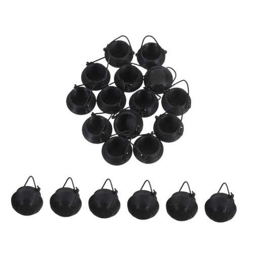 FIXOSHEE 20 Stück Teiliges Mini Halloween Kessel Kleine Plastik Kesseltöpfe Vielseitige Partydeko Handliche Süßigkeitenhalter DIY Bastelmaterial für Gruselige Hausdekorationen von FIXOSHEE