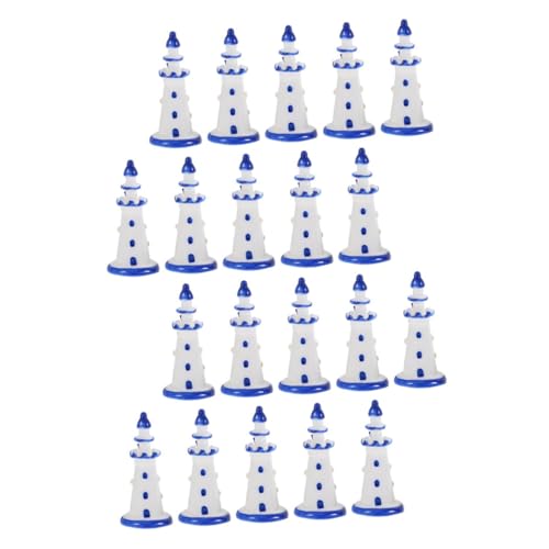 FIXOSHEE 20 Stück Teiliges Miniatur Lighthouse Modell aus Resin Tischdeko Vielseitig für DIY Mikrolandschaften Puppenhäuser Sandtisch und Gartendekoration von FIXOSHEE
