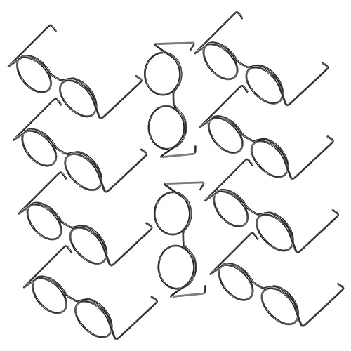FIXOSHEE 20 Stück Teiliges Miniatur Puppenbrillen aus Schwarzem Metall Runde Rahmenlose Mini Brillen ohne Gläser Robustes Puppenzubehör für Puppenhaus Dekoration und Verkleidungsspiel FIXOSHEE 20 Stück Teiliges Miniatur Puppenbrillen aus Schwarzem Metall Runde Rahmenlose Mini Brillen ohne Gläser Robustes Puppenzubehör für Puppenhaus Dekoration und Verkleidungsspiel von FIXOSHEE