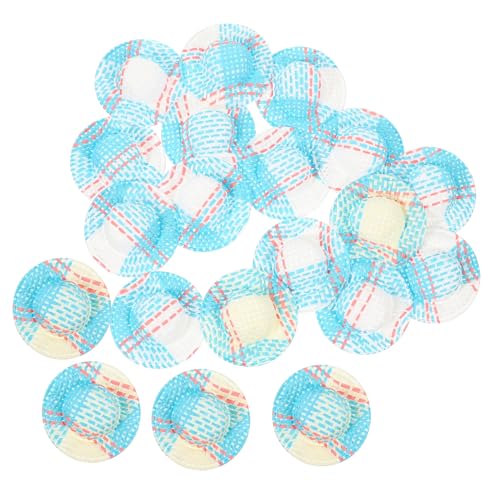 FIXOSHEE 20 Stück Teiliges Miniatur Strohhut Realistische Gewebte Puppenhüte Leichte DIY Bastelaccessoires Kreative Dekoration für Puppenhaus Foto Requisiten von FIXOSHEE