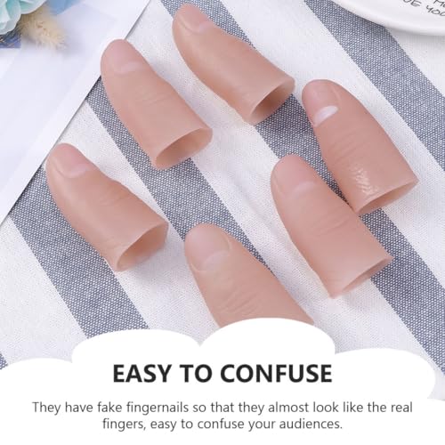 FIXOSHEE 20 Stück Teiliges Simulation Daumenhülle aus Leichtem Vinyl Realistische Fake Finger für Bühnenperformance Halloween Cosplay Lustige Requisiten und Zaubertricks FIXOSHEE 20 Stück Teiliges Simulation Daumenhülle aus Leichtem Vinyl Realistische Fake Finger für Bühnenperformance Halloween Cosplay Lustige Requisiten und Zaubertricks von FIXOSHEE
