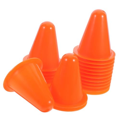FIXOSHEE 20 Stück Teiliges Trainingskegel Bunte Kleine Kunststoff Markierungskegel Stapelbar Leicht Stabil für Rollschuh und Outdoorsport Geeignet von FIXOSHEE