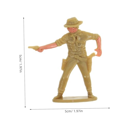 FIXOSHEE 20 Stück Teiliges Western Cowboy Miniaturfiguren aus Kunststoff Realistische Cowboy Modelle für Landschaftsdekoration Detailreiche Western skulpturen für Rollenspiele und Heimdeko von FIXOSHEE