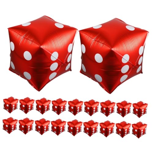 FIXOSHEE 20 Stück Würfel Folienballons aus Aluminiumfolie Glänzend Sechseitig Leichte Party Deko für Herren Geburtstag Gaming Nacht Festival Wiederverwendbar für Western style FIXOSHEE 20 Stück Würfel Folienballons aus Aluminiumfolie Glänzend Sechseitig Leichte Party Deko für Herren Geburtstag Gaming Nacht Festival Wiederverwendbar für Western style von FIXOSHEE