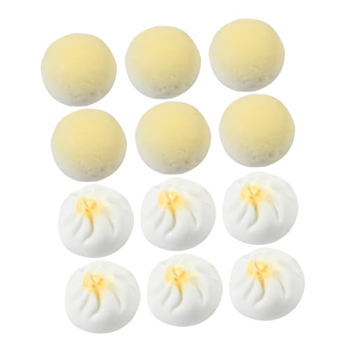 FIXOSHEE 24 Stück Teiliges Miniatur Chinesisches Dampfnudel Modellset aus Widerstandsfähigem Harz Realistische Puppenhausdekoration Strapazierfähige Miniatur Lebensmittel Requisiten für von FIXOSHEE
