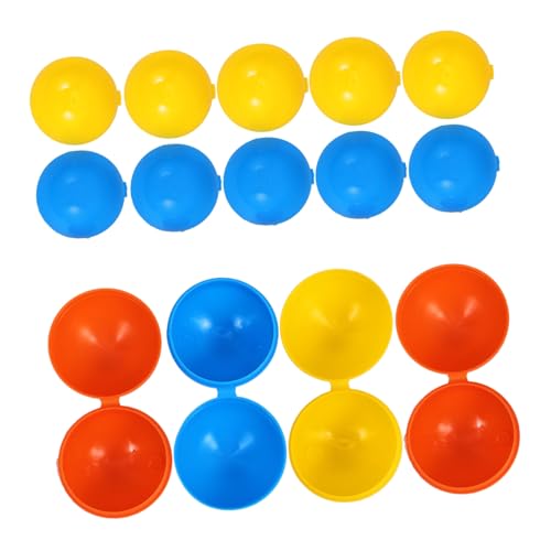 FIXOSHEE 25 Stück Teiliges Kunststoff-lottokugeln Leere Befüllbare Tombola-Kugeln Farbige Leichte Spielbälle für Party Bar-Spiel-Requisiten Vielseitig für Gewinnspiele und Events von FIXOSHEE