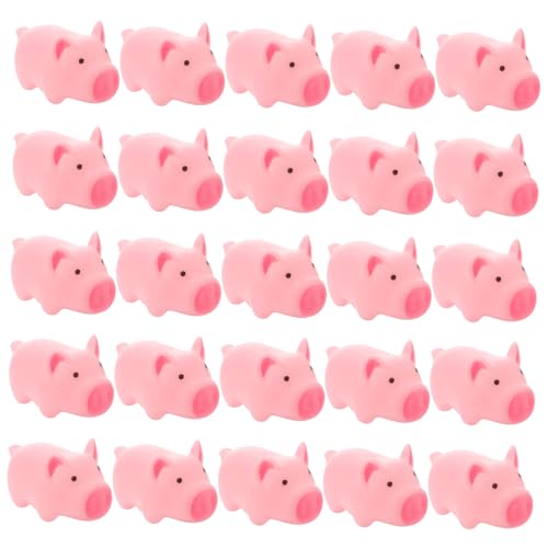 FIXOSHEE 25 Stück Teiliges Squeaky Pig Venting Realistische Quietsch Schweine mit Langsamem Rückprall Stressabbauendes Antiaggressionsspielzeug für Erwachsene Fleischfarbe von FIXOSHEE
