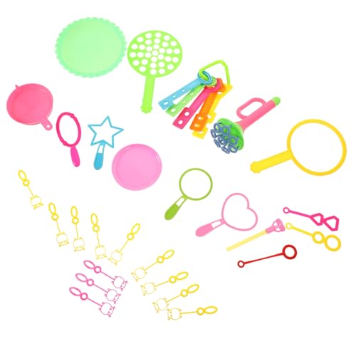 FIXOSHEE 26 Stück Teiliges Bubble Stick mit Formen und Rundem Tablett Langlebige Seifenblasenstäbe für Sicherer Kunststoff für Strand Pool Party und Outdoor Spaß im Sommer Zufällige Farbe von FIXOSHEE