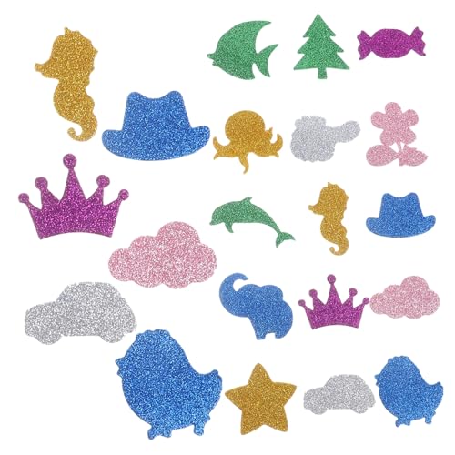 FIXOSHEE 28 Stück Teiliges Eva Schaumstoff Sticker Bunte Selbstklebende Glitzer Aufkleber Kleine Niedliche Tiermotive für Basteln Pinnwand Fenster und Dekoration FIXOSHEE 28 Stück Teiliges Eva Schaumstoff Sticker Bunte Selbstklebende Glitzer Aufkleber Kleine Niedliche Tiermotive für Basteln Pinnwand Fenster und Dekoration von FIXOSHEE