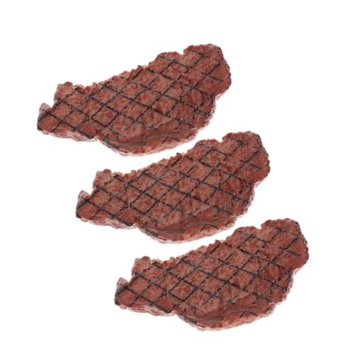 FIXOSHEE 3 STÜCKE Teiliges Künstliches Steak Modell Realistische Textur Täuschend Echtes Fake Cooked Meat für Westliche Küchen Dekoration Restaurant Display und Wohnraumgestaltung FIXOSHEE 3 STÜCKE Teiliges Künstliches Steak Modell Realistische Textur Täuschend Echtes Fake Cooked Meat für Westliche Küchen Dekoration Restaurant Display und Wohnraumgestaltung von FIXOSHEE