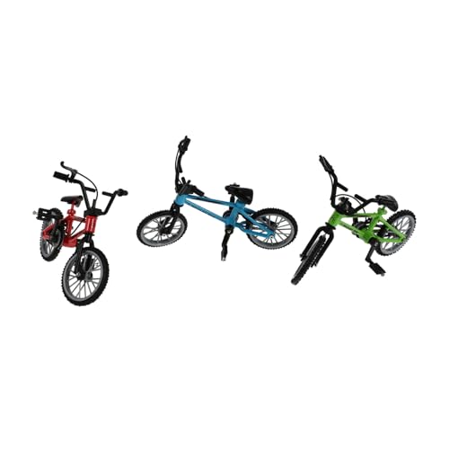 FIXOSHEE 3 Sätze Mini Finger Bikes aus Leichtes Tragbares Simulation Bike in Rot Blau und Grün Pädagogisches Modell Hand Auge Koordination und Kreativität bei Kindern von FIXOSHEE