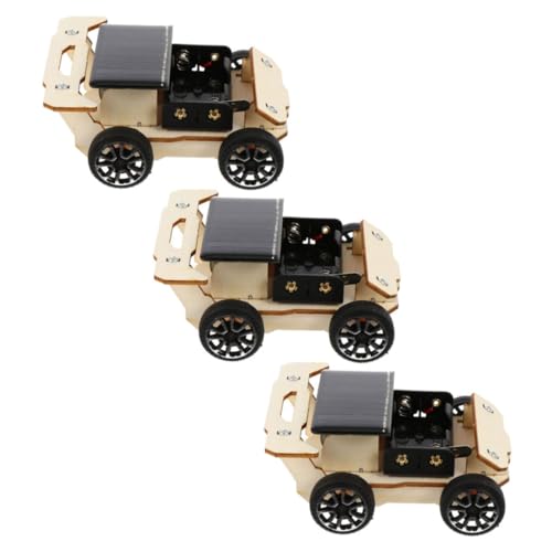 FIXOSHEE 3 Sätze Solarauto Bausatz DIY Wissenschaftsmodell Fahrzeug Lernspielzeug Handmontage Stem für Schüler und Bastler von FIXOSHEE