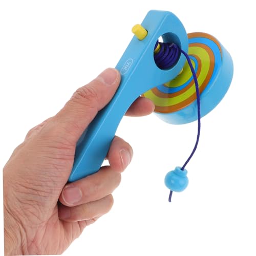 FIXOSHEE 3 Stück Holzspielzeug Teiliges mit Handgriff und Ziehschnur Pädagogisches Kreiselspiel für Kleinkinder und Vorschulkinder Fördert Koordination und Eltern Junge Zufällige Farbe von FIXOSHEE