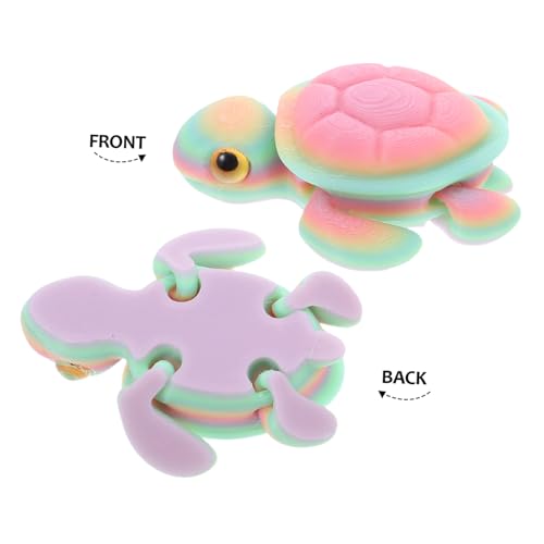 FIXOSHEE 3 Stück Leuchtende Schildkröten Figuren Gedruckt mit Beweglichen Gelenken Sinkend für Aquarium Dekoration Realistische Schildkröten Nachts Glow in The Dark von FIXOSHEE