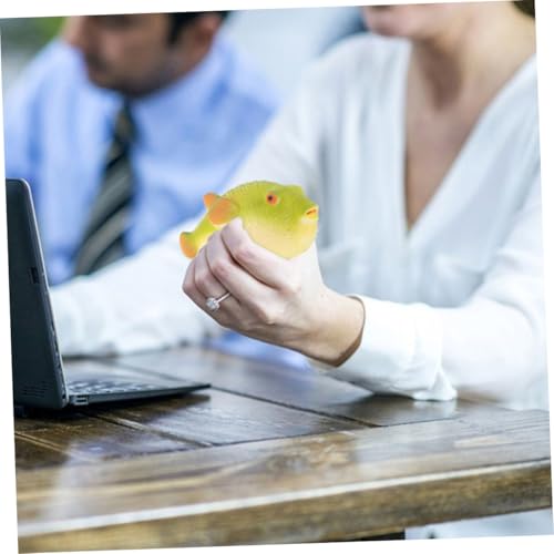 FIXOSHEE 3 Stück Lustige Stressabbau Spielzeuge Fische zum Quetschen Realistisches Tiermodell für Party Mitgebsel Sensorisches Zappelspielzeug zur Druckentlastung und Dekoration von FIXOSHEE