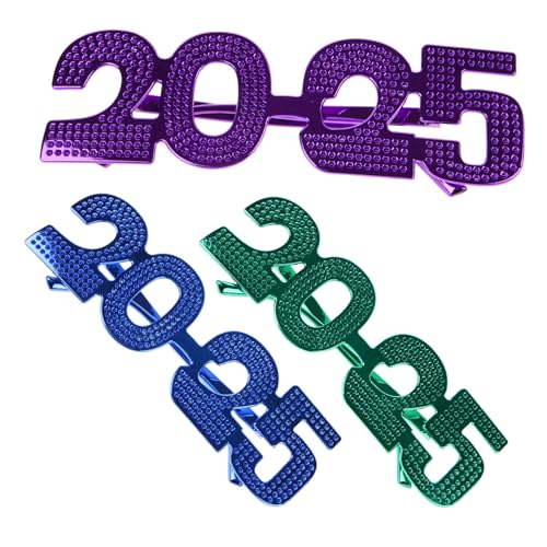 FIXOSHEE 3 Stück Neue Jahr Party Brille Teiliges Bunte Glänzende Dekorative Nummern Brillen für Erwachsene Lustige Neuheitsbrillen für Silvesterfeier und Festliche Fotorequisiten FIXOSHEE 3 Stück Neue Jahr Party Brille Teiliges Bunte Glänzende Dekorative Nummern Brillen für Erwachsene Lustige Neuheitsbrillen für Silvesterfeier und Festliche Fotorequisiten von FIXOSHEE