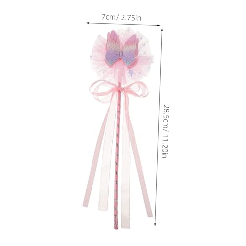 FIXOSHEE 3 Stück Prinzessin Feenstäbe mit Schleifen Design Tragbare Feenstäbe in Flieder und Himmelblau Kinderfreundliche Magische Stäbe für Fantasievolle Rollenspiele und Partyspaß von FIXOSHEE
