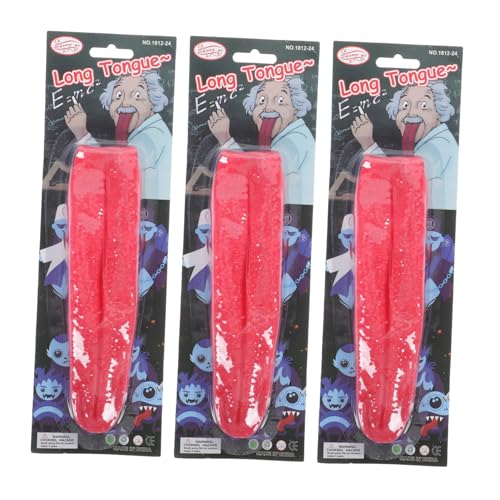 FIXOSHEE 3 Stück Rote Teilig Halloween Lange Künstliche Zungen Cosplay Requisiten Leicht Gruselige Dekoration Für Party Festliches Zubehör FIXOSHEE 3 Stück Rote Teilig Halloween Lange Künstliche Zungen Cosplay Requisiten Leicht Gruselige Dekoration Für Party Festliches Zubehör von FIXOSHEE
