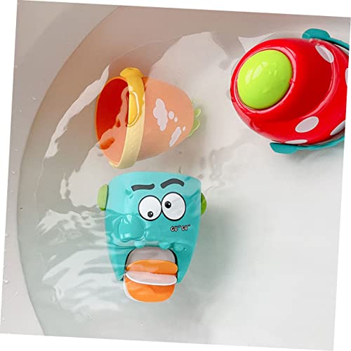 FIXOSHEE 3 Stück Teiliges Badespielzeug Mini Eimer Badewannenspielzeug Cartoon Wasserspritzspielzeug für Kleinkinder Badespaß und Lernen von FIXOSHEE
