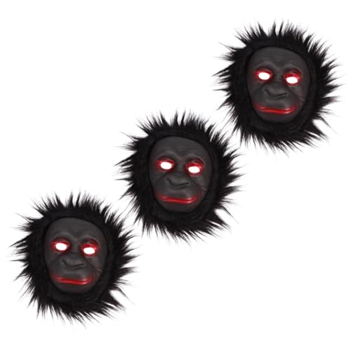 FIXOSHEE 3 Stück Teiliges Schimpansen Masken Plüsch und Kunststoff Lustige Halloween Dekoration Atmungsaktiv für Erwachsene und Festival Geeignet FIXOSHEE 3 Stück Teiliges Schimpansen Masken Plüsch und Kunststoff Lustige Halloween Dekoration Atmungsaktiv für Erwachsene und Festival Geeignet von FIXOSHEE