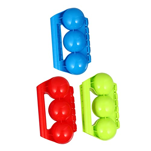 FIXOSHEE 3 Stück Teiliges Schneeballformer aus Kunststoff Bunte Winter Clips für Glatte Kanten für Sicheres Outdoor Schneespiel Schnelle Runde für und Schneeballschlachten Zufällige Farbe von FIXOSHEE