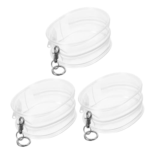 FIXOSHEE 3 Stück Teiliges Transparente Puppentasche aus Langlebigem und Kunststoff Aufbewahrungstasche mit Schlüsselanhänger Schützende Doll Showcase Pouch für Unterwegs für Puppenzubehör von FIXOSHEE