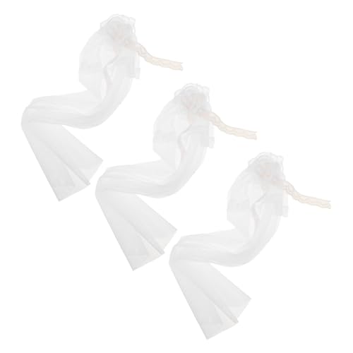 FIXOSHEE 3 Stücke Teiliges Miniatur Puppen Hochzeitskopfschmuck Zarte Brautschleier aus Weißem Tüll mit Spitzenbesatz Leicht Anzubringen Wiederverwendbar für Puppen Brautkostüme und FIXOSHEE 3 Stücke Teiliges Miniatur Puppen Hochzeitskopfschmuck Zarte Brautschleier aus Weißem Tüll mit Spitzenbesatz Leicht Anzubringen Wiederverwendbar für Puppen Brautkostüme und von FIXOSHEE