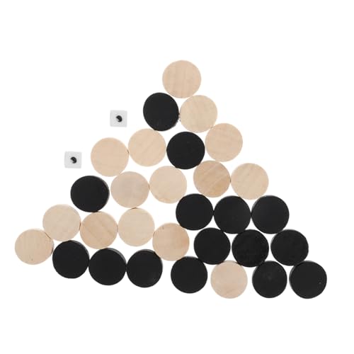 FIXOSHEE 30 Stück Teiliges Holz Schachfiguren Ersatzset Polierte Spielfiguren für Schach und Brettspiele Leichtes und Kompaktes Zubehör für Reisen und Familienaktivitäten von FIXOSHEE