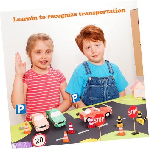 FIXOSHEE 30 Stück Teiliges Mini verkehrskegel Kleine Bunte Verkehrszeichen Robuste Mini straßensperren für Kompakt und Leicht für Verkehrserziehung und Spielspaß von FIXOSHEE