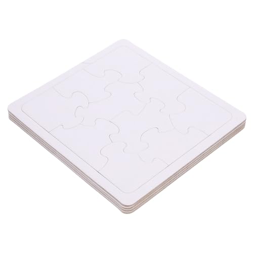 FIXOSHEE 4 Blätter Blanko Puzzles zum Bemalen DIY Jigsaw Toy Leichtes Papierpuzzle für Kreatives Zeichnen und Basteln Zuhause Schule Reise von FIXOSHEE