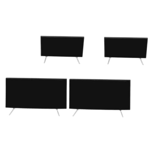 FIXOSHEE 4 Stück Mini Simulationsfernseher Dekor Miniatur Fernseher Modell Mini Fernseher Puppenhaus Miniaturfiguren Miniatur Hausmöbel Puppenhaus Landschaftsrequisiten von FIXOSHEE