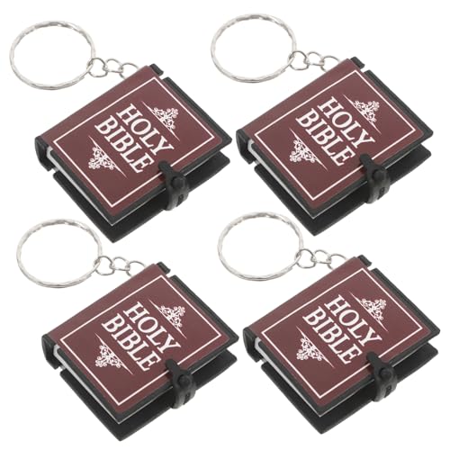 FIXOSHEE 4 Stück Miniatur Bibel Schlüsselanhänger Set Inspirierender Christlicher Anhänger mit Englischem Bibelvers Kompakt und Stilvoll Geschenk für Gottesdienst Weihnachten und Besondere FIXOSHEE 4 Stück Miniatur Bibel Schlüsselanhänger Set Inspirierender Christlicher Anhänger mit Englischem Bibelvers Kompakt und Stilvoll Geschenk für Gottesdienst Weihnachten und Besondere von FIXOSHEE