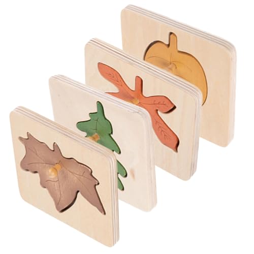 FIXOSHEE 4 Stück Montessori Holzpuzzle Baumblätter Lernspielzeug Vorschule Formensortierer Geschenk Ab Jahren zur Feinmotorik und Kognitiver Entwicklung FIXOSHEE 4 Stück Montessori Holzpuzzle Baumblätter Lernspielzeug Vorschule Formensortierer Geschenk Ab Jahren zur Feinmotorik und Kognitiver Entwicklung von FIXOSHEE